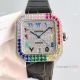 Swiss Replica Cartier Santos 100 Full Iced Rainbow Men Watch Hindu Arabic Dial 40mm (8)_th.jpg